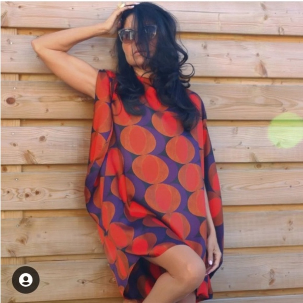 ZARA Printed Flounce Mini Dress / Tunic